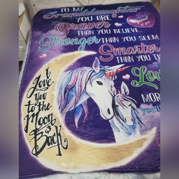 625- Blanket To My Granddaughter From Grandma Motivational NWT - Picture 3 of 6